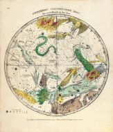Circumpolar Map Southern, Atlas Designed to Illustrate the Geography of the Heavens 1835